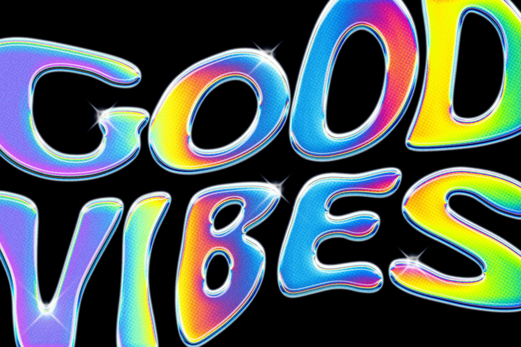 Light Pastel Chrome Effect