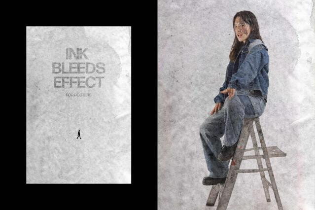 Ink Bleeds Poster Effect