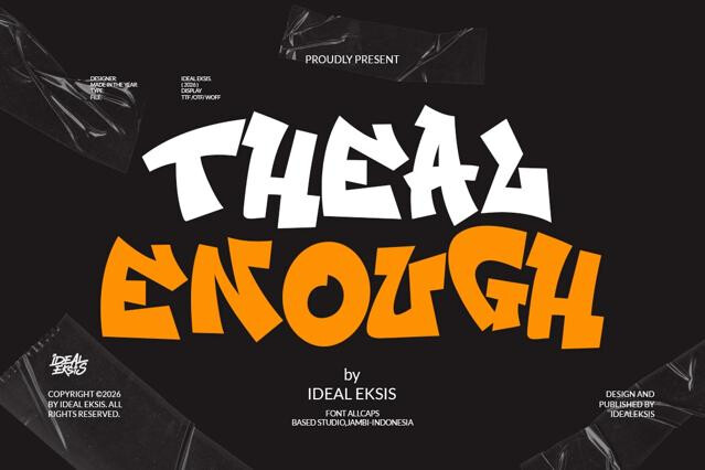 Theal Enough - Bold Graffiti Font