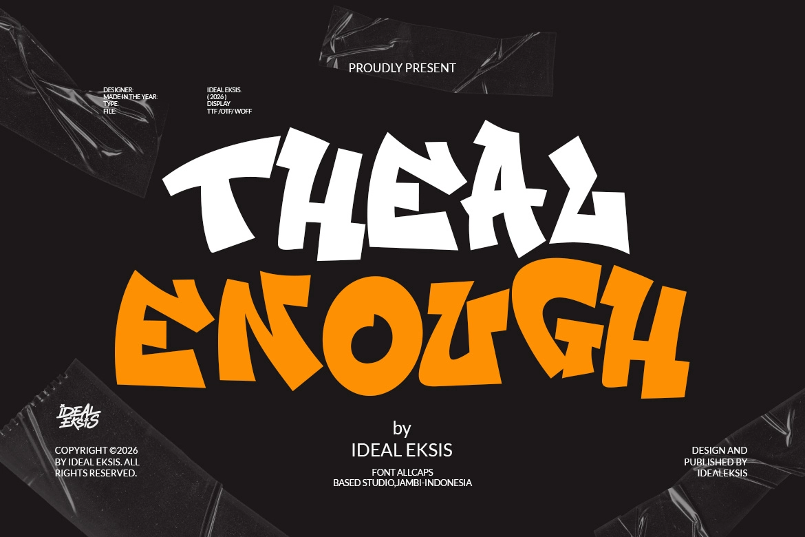 Theal Enough - Bold Graffiti Font