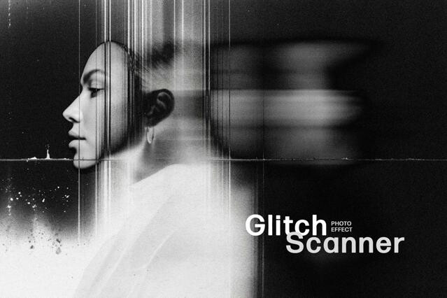 Glitch Scanner Photo Effect