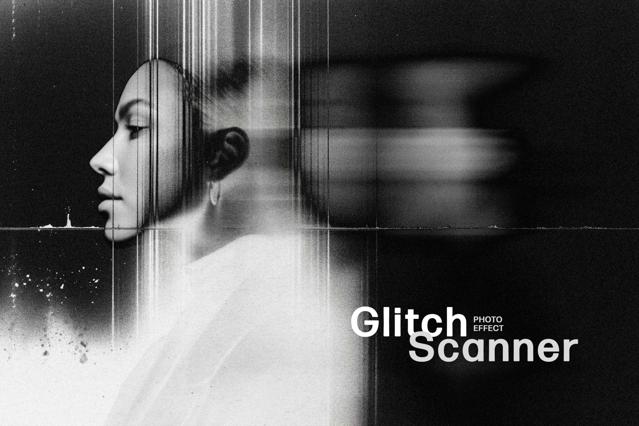 Glitch Scanner Photo Effect