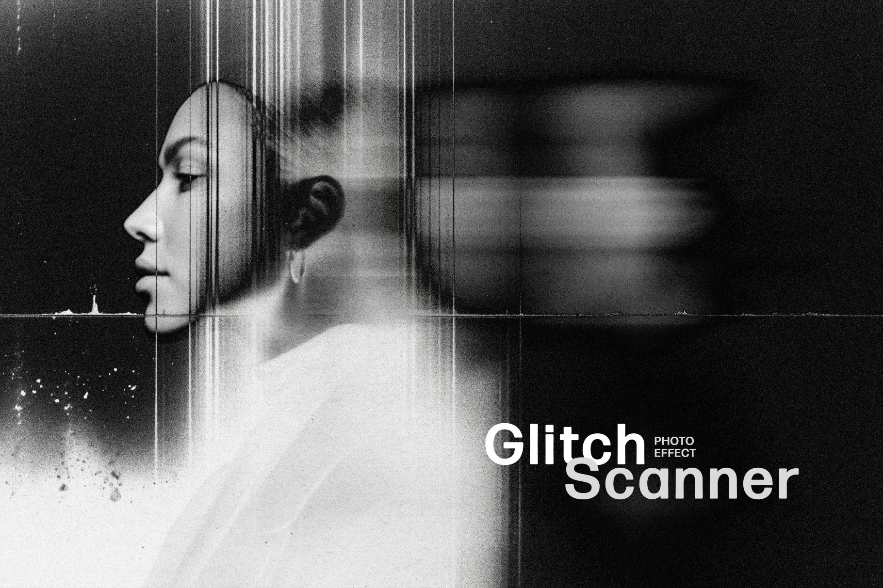 Glitch Scanner Photo Effect