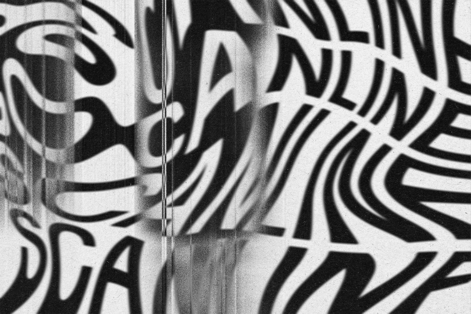 Monochrome Liquify Text Effect