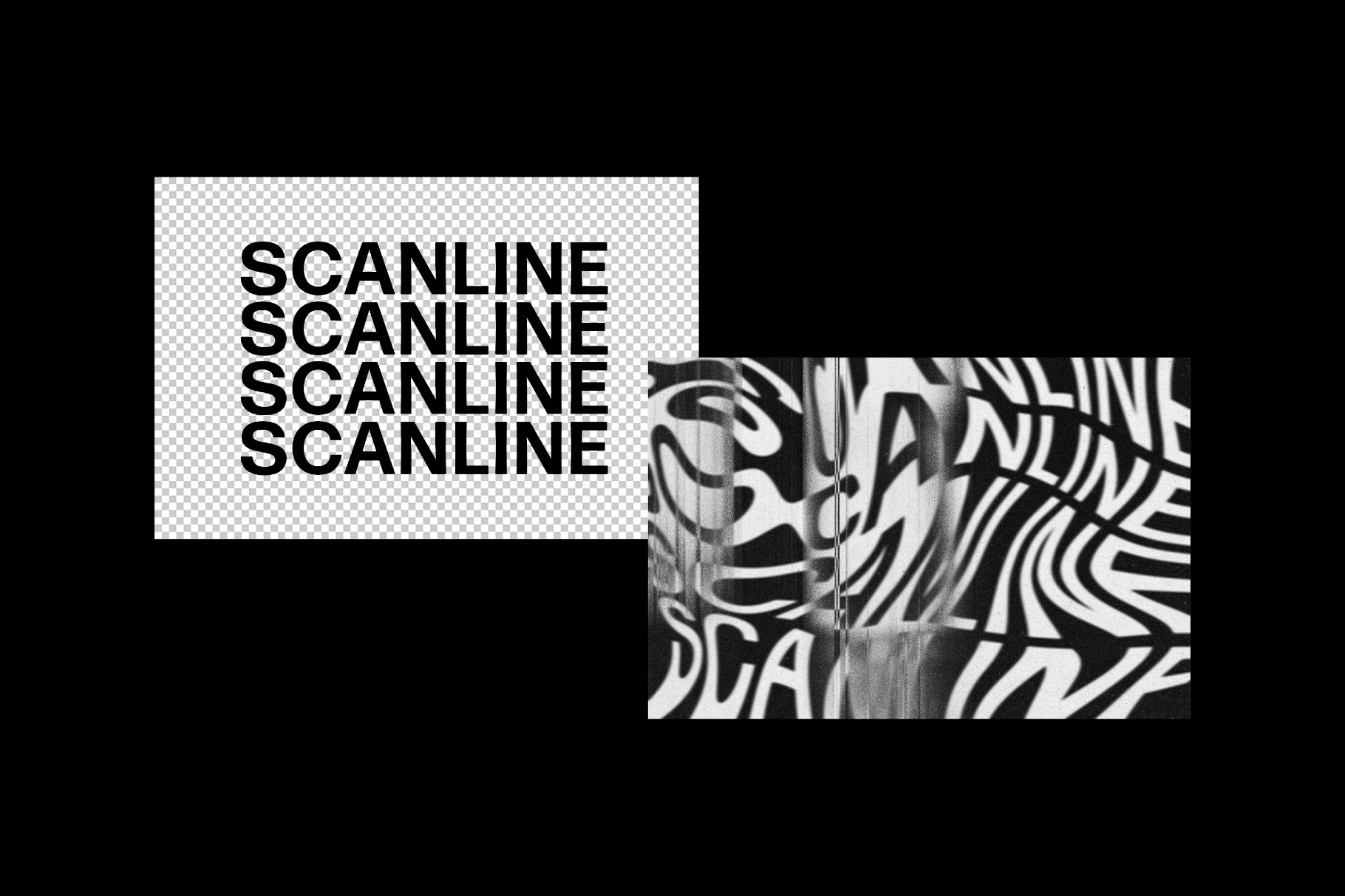 Monochrome Liquify Text Effect