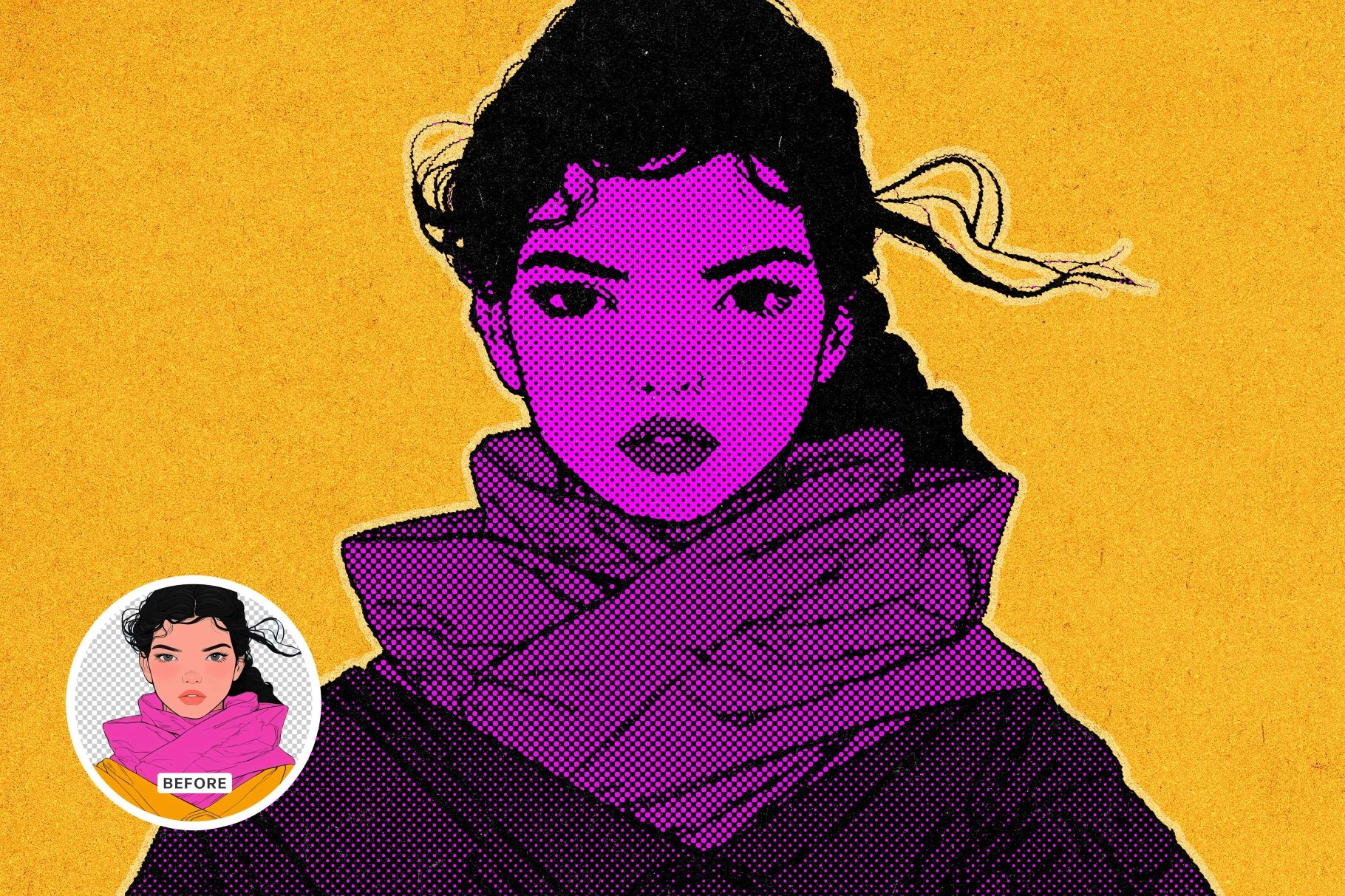 Retro Pop Art Photo Effect