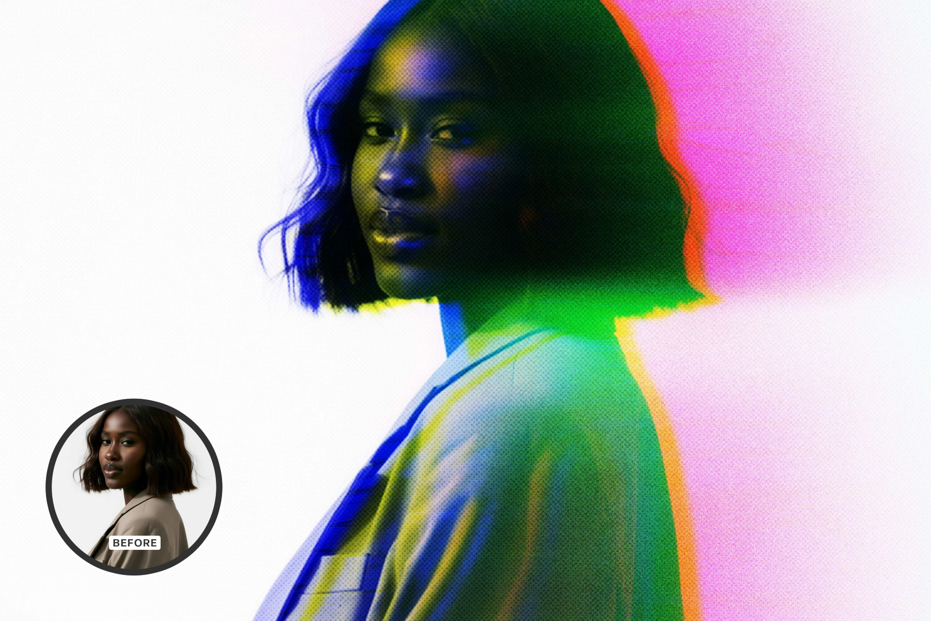 Blurry Glitch Photo Effect