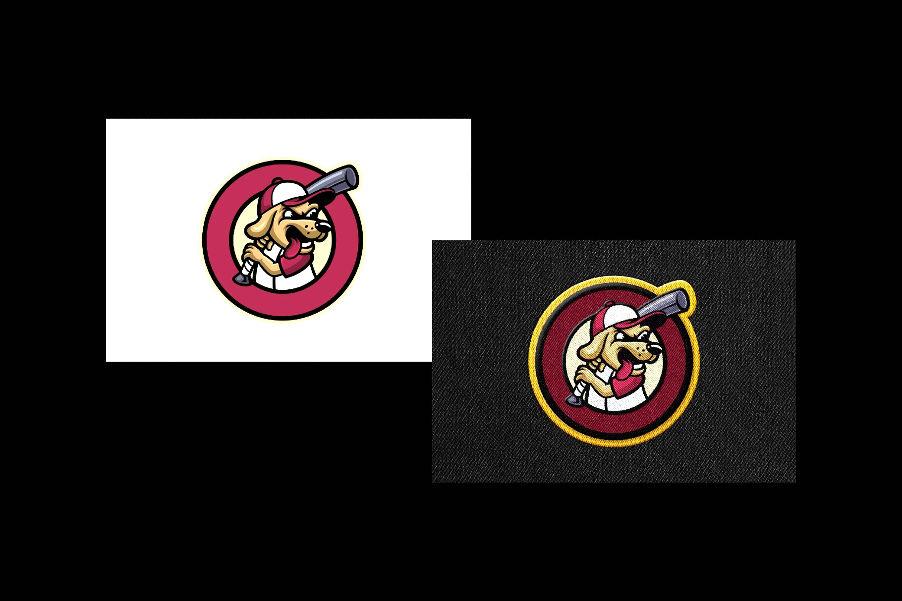 Embroidered Patch Mockup with Detailed Stitching