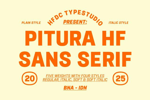 Pitura HF - Modern Sans Serif Font Family
