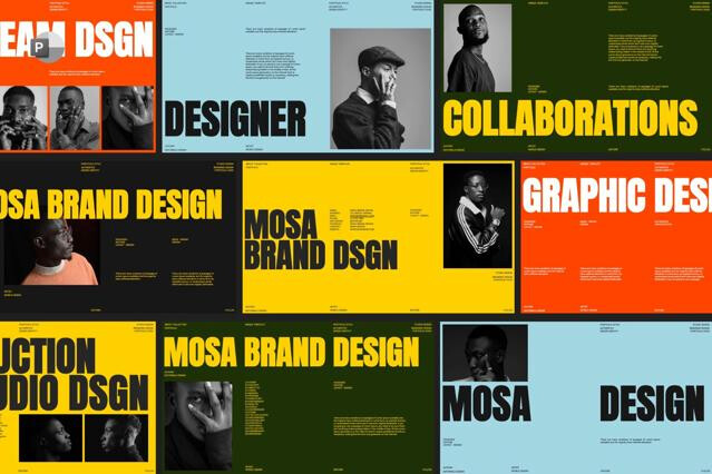 Bold Typography PowerPoint Template - Mosa