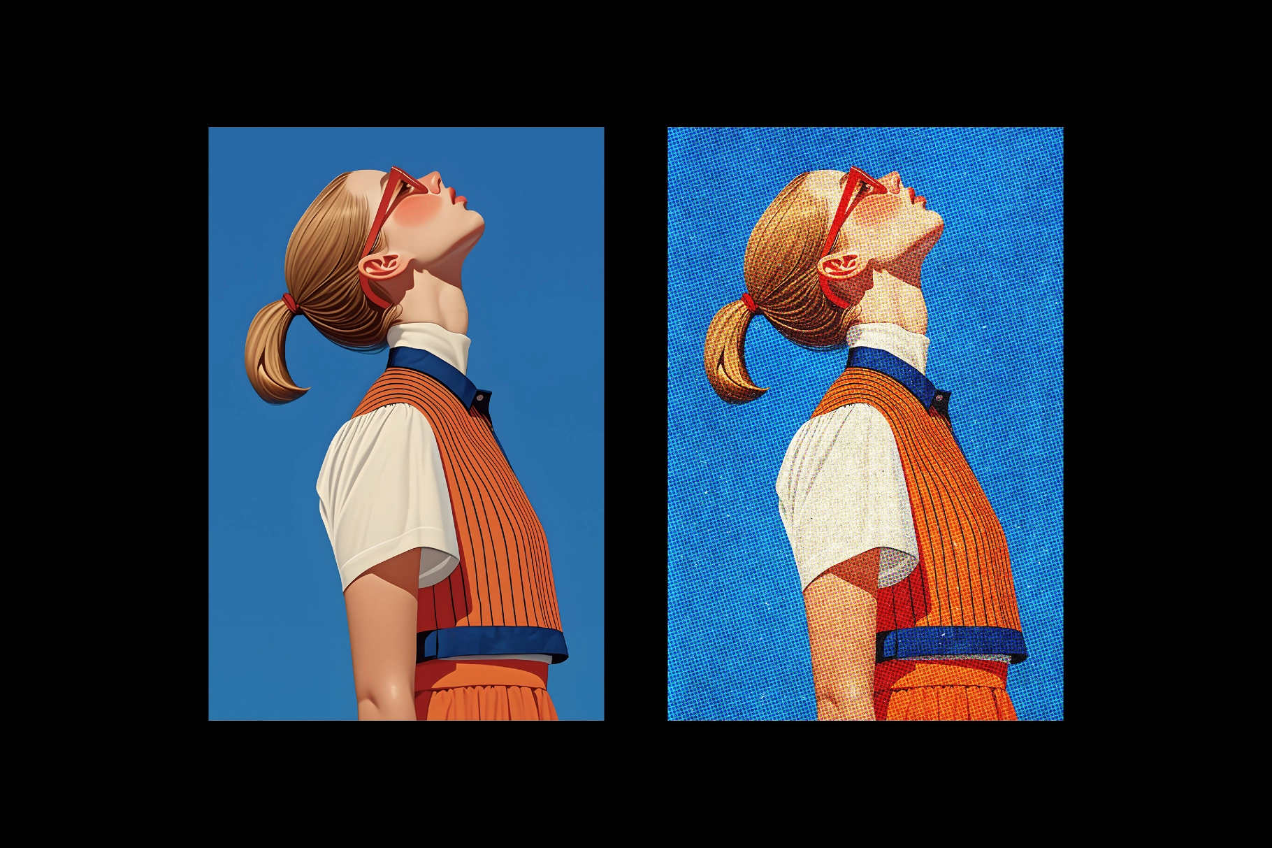 Color Halftone Photo Effect