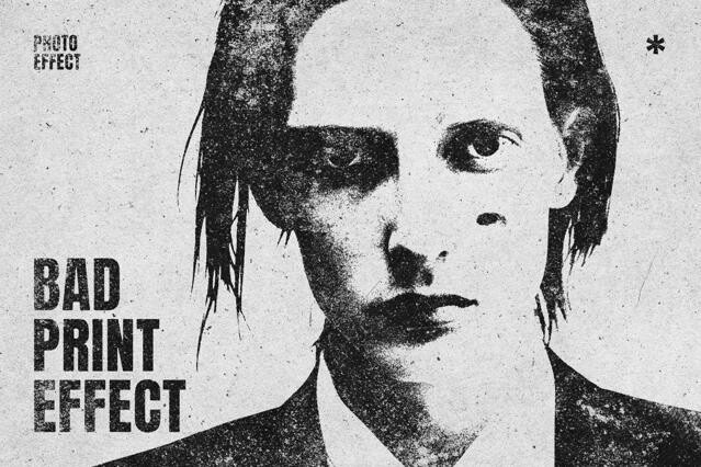 Grunge Print Photo Effect