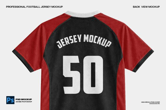 Soccer Jersey Mockup - Back View