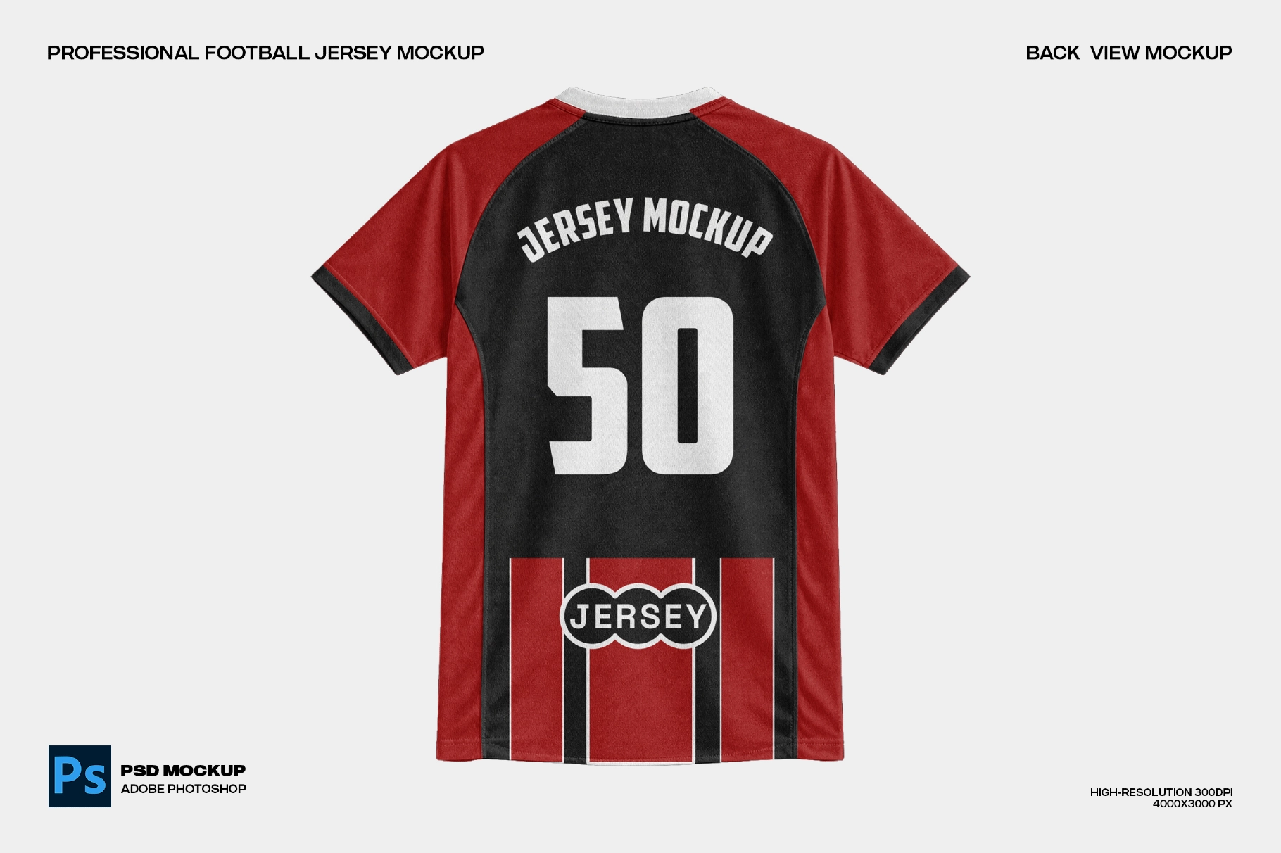 Soccer Jersey Mockup - Back View