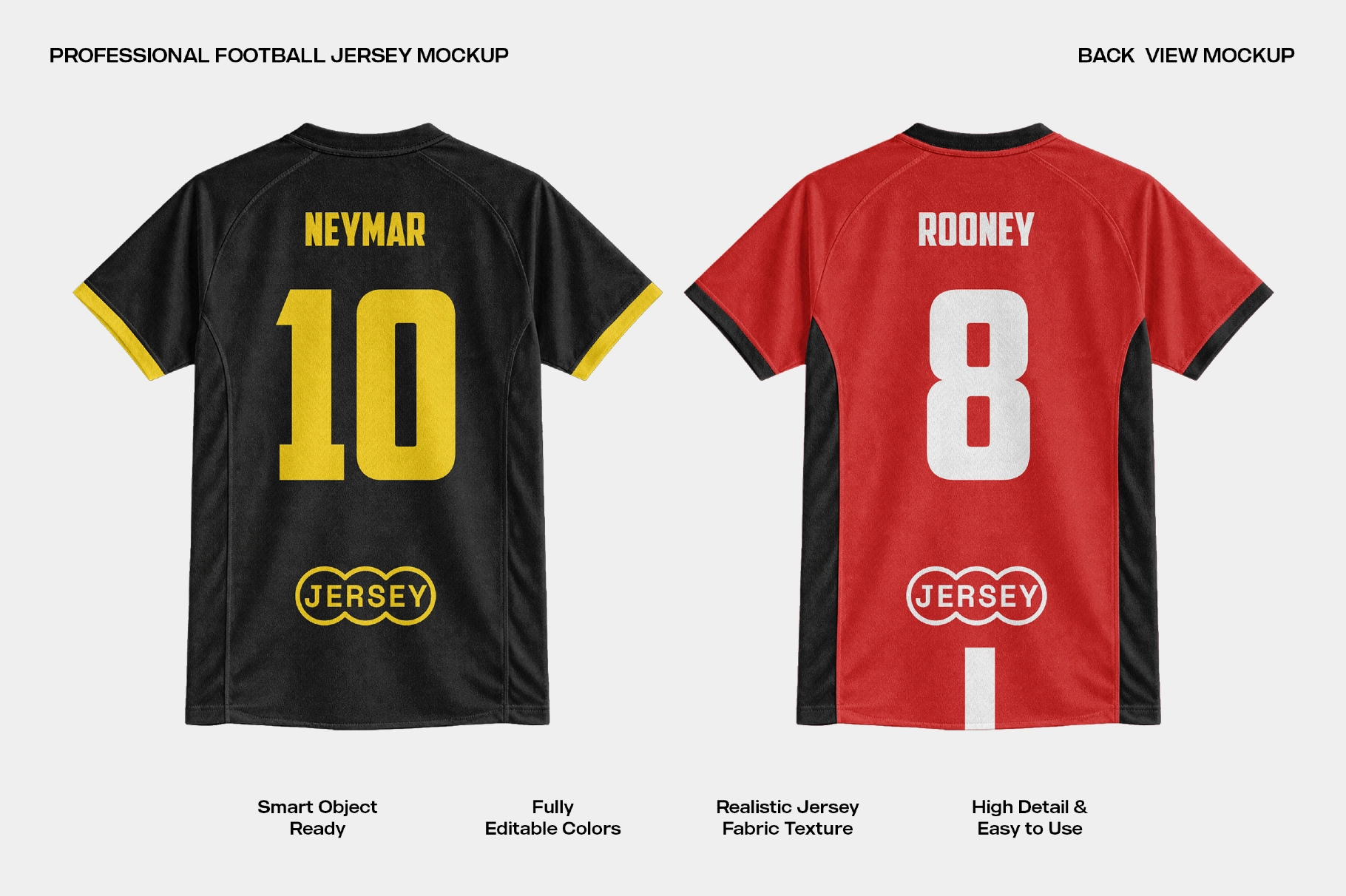 Soccer Jersey Mockup - Back View