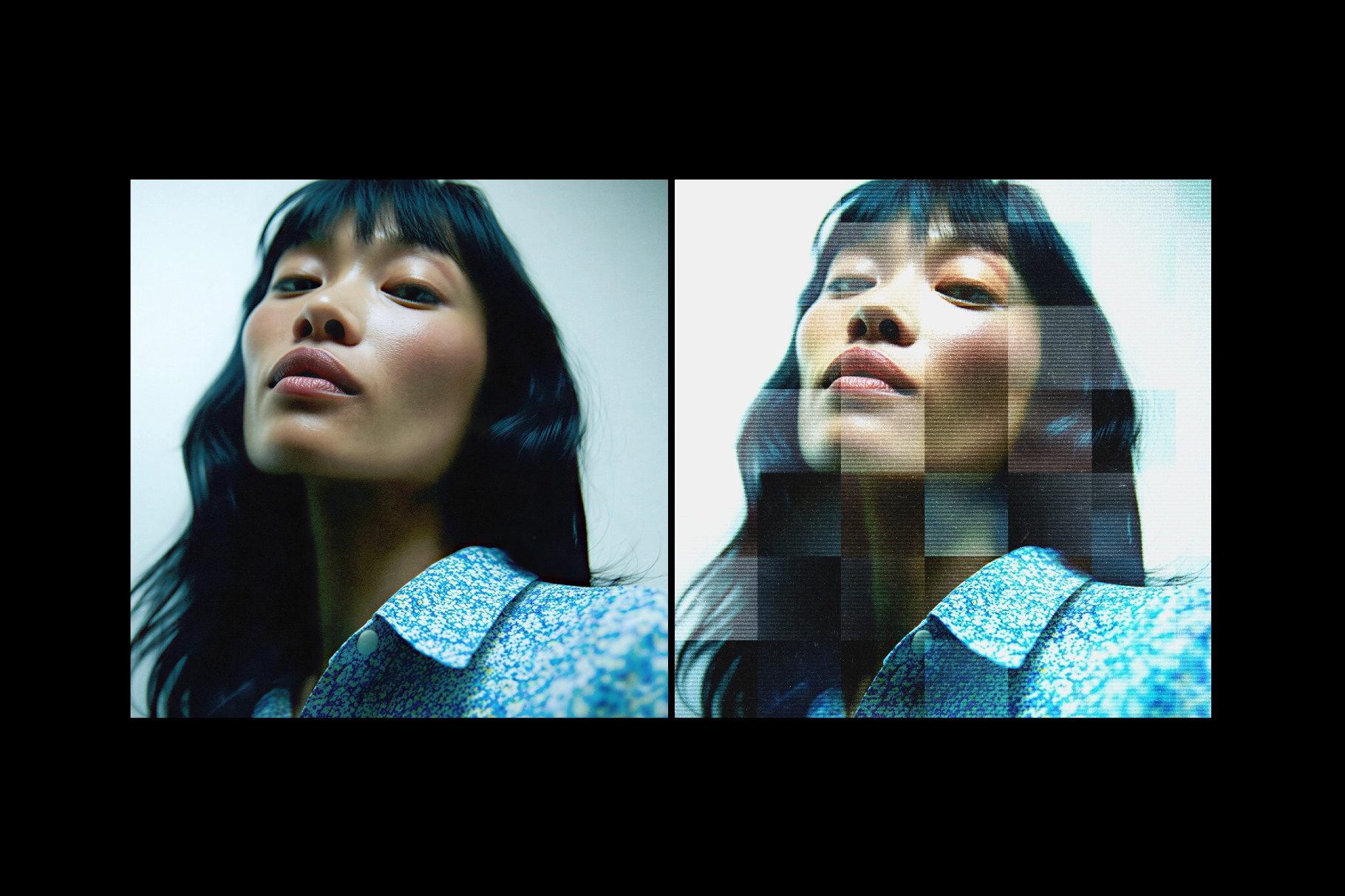 Square Mosaic Blur Effect