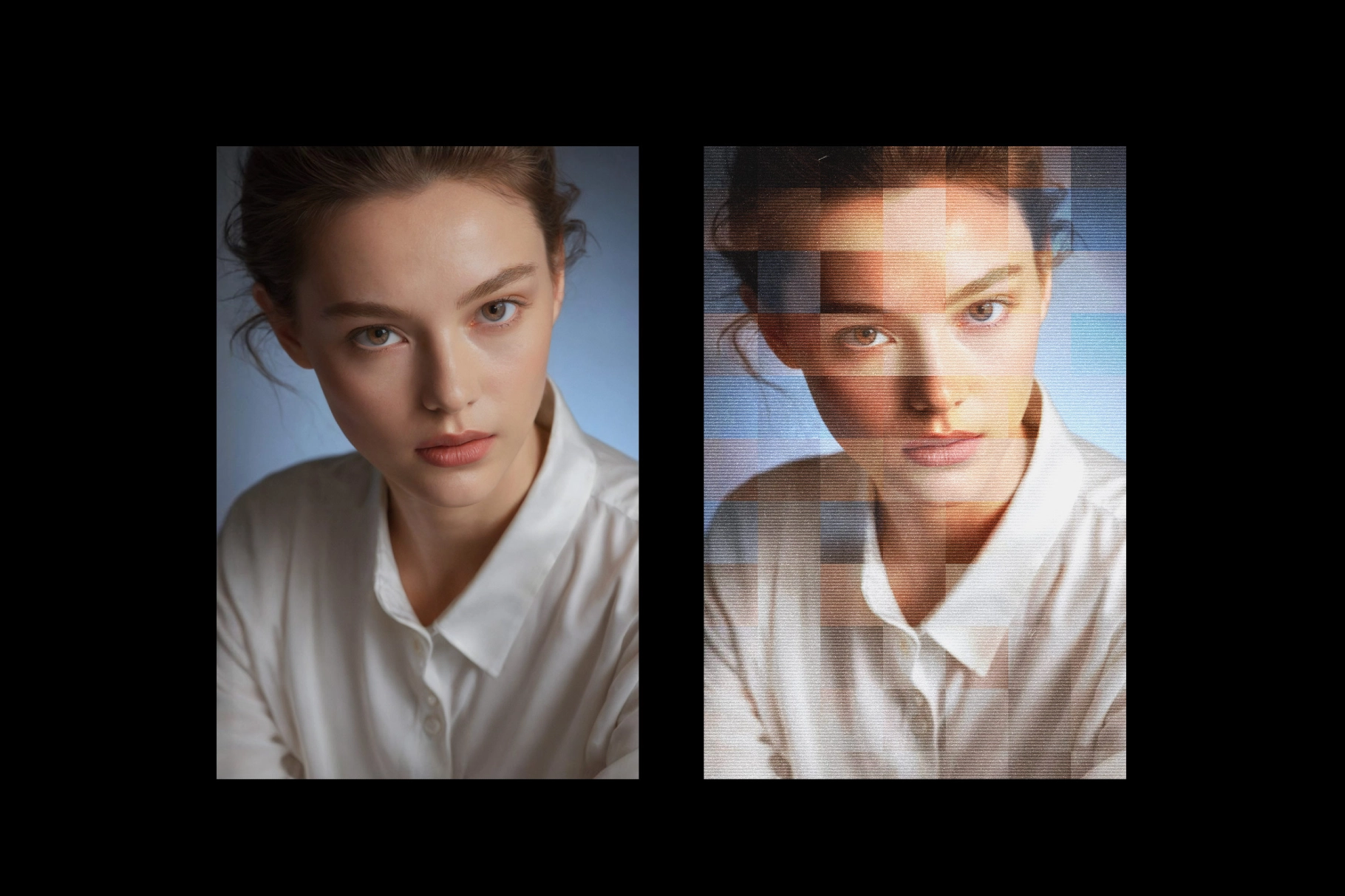 Square Mosaic Blur Effect