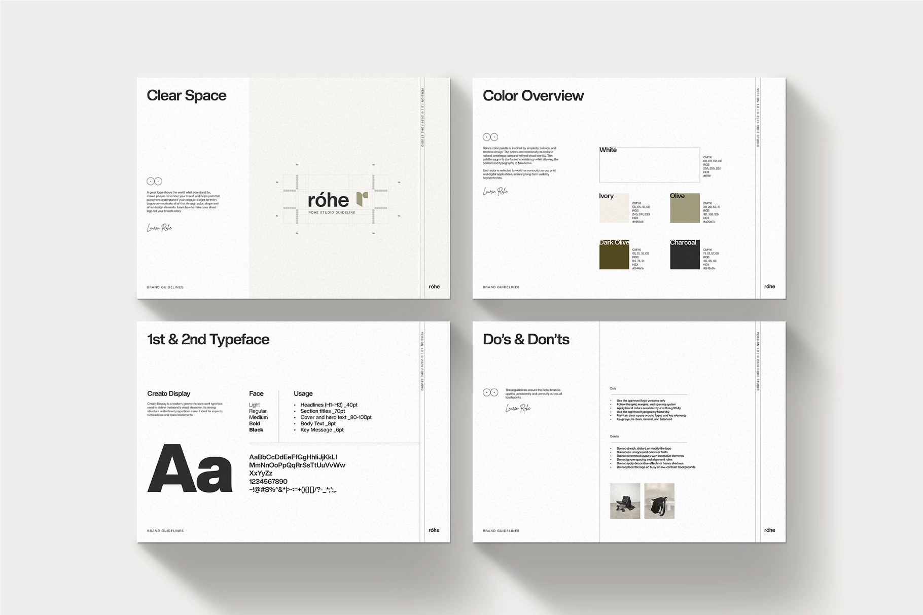 Róhe - Brand Guidelines Presentation Template