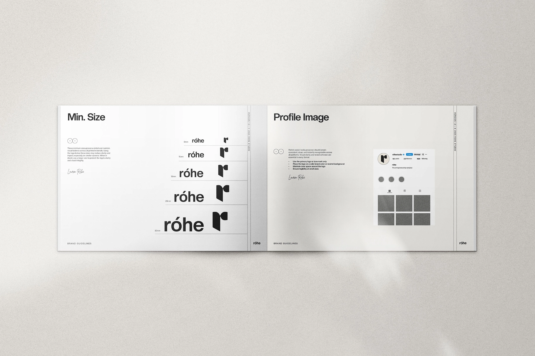 Róhe - Brand Guidelines Presentation Template
