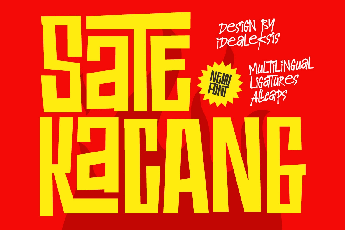 Sate Kacang – Bold Playful Display Font