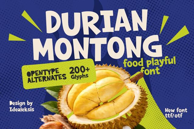 Durian Montong – Bold Playful Display Font