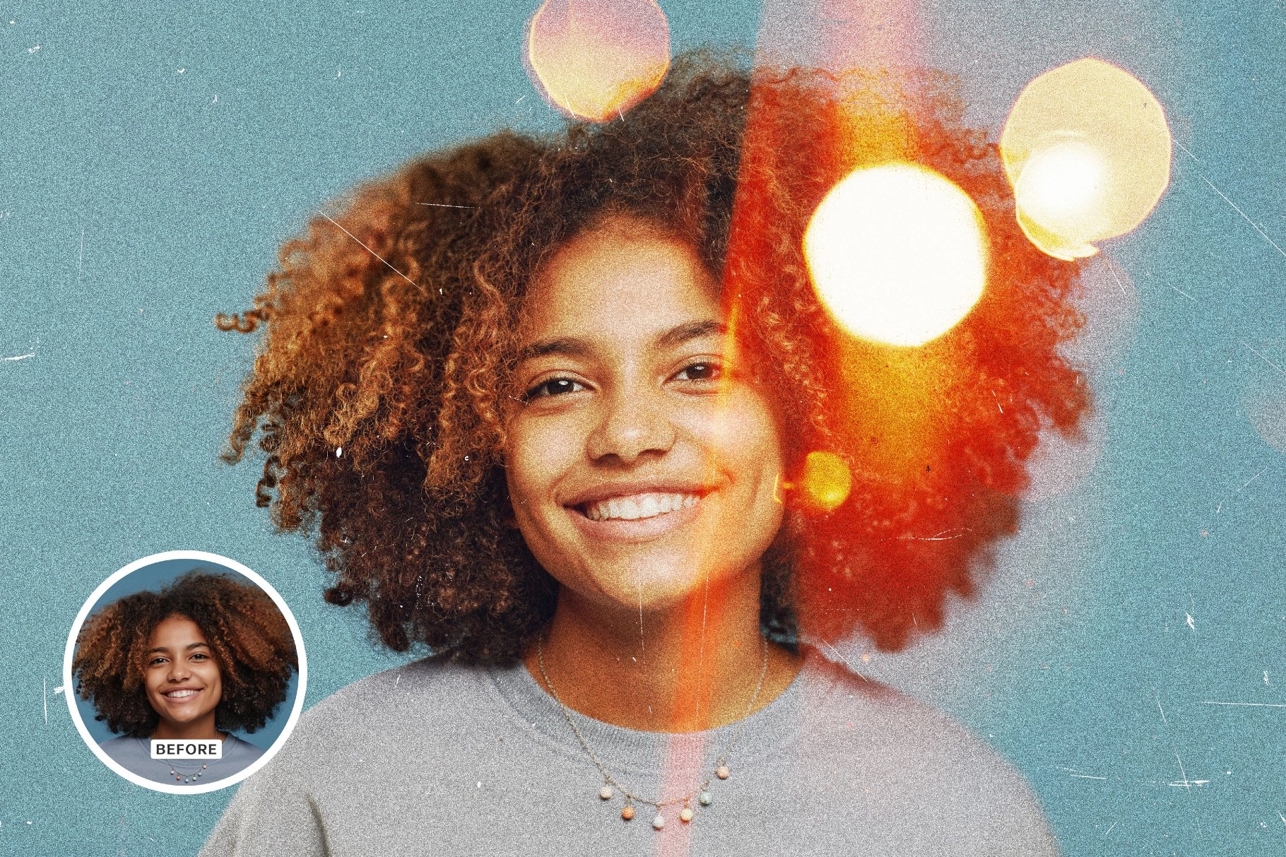 Film Burn Photo Effect