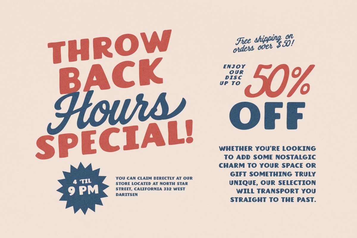 Rustic Graytone – Retro Script and Sans Font Duo