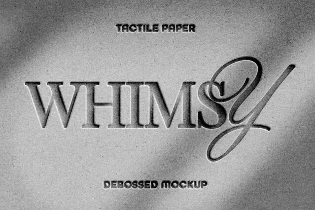 Tactile Paper Debossing Mockup