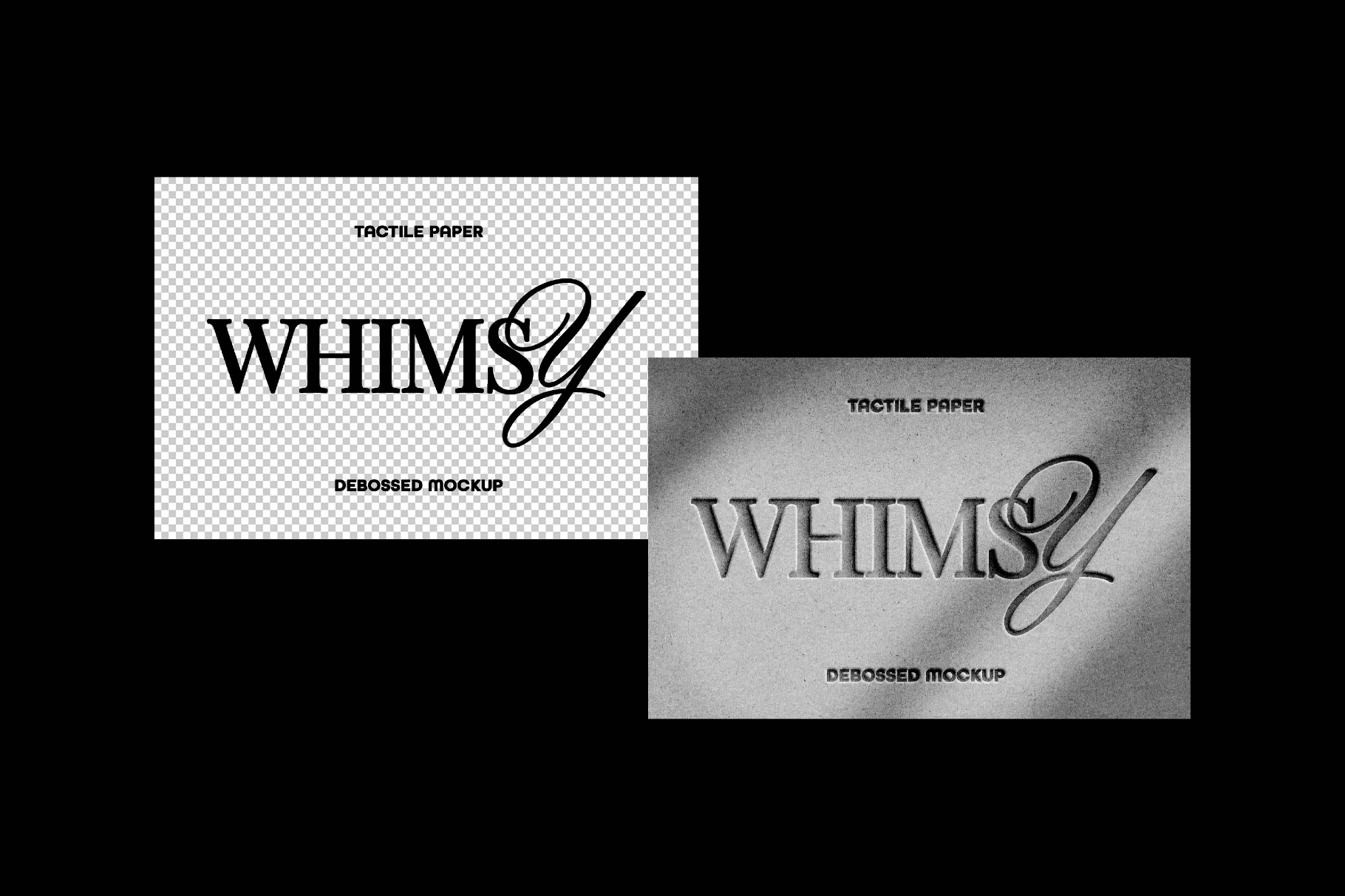 Tactile Paper Debossing Mockup