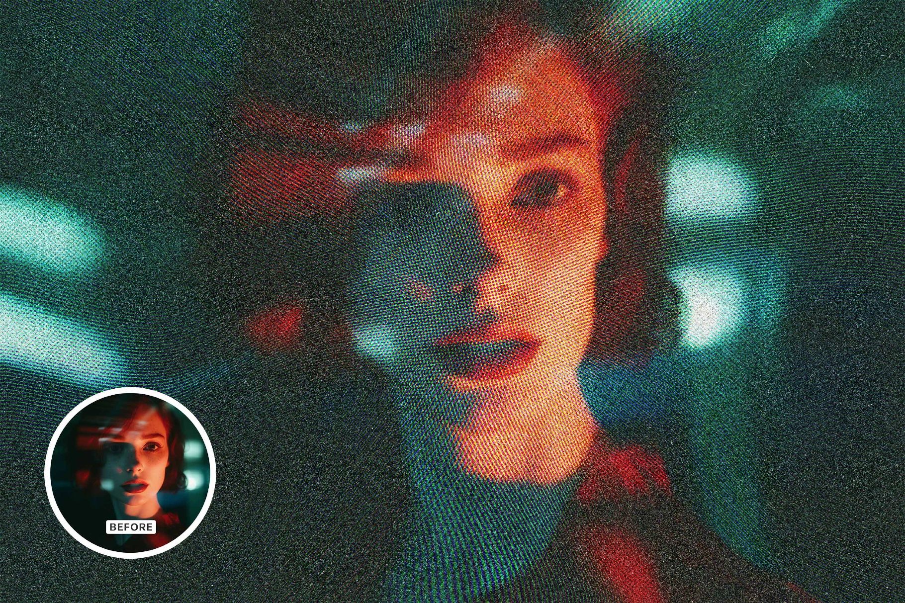 Screen Distortion Photo Effect