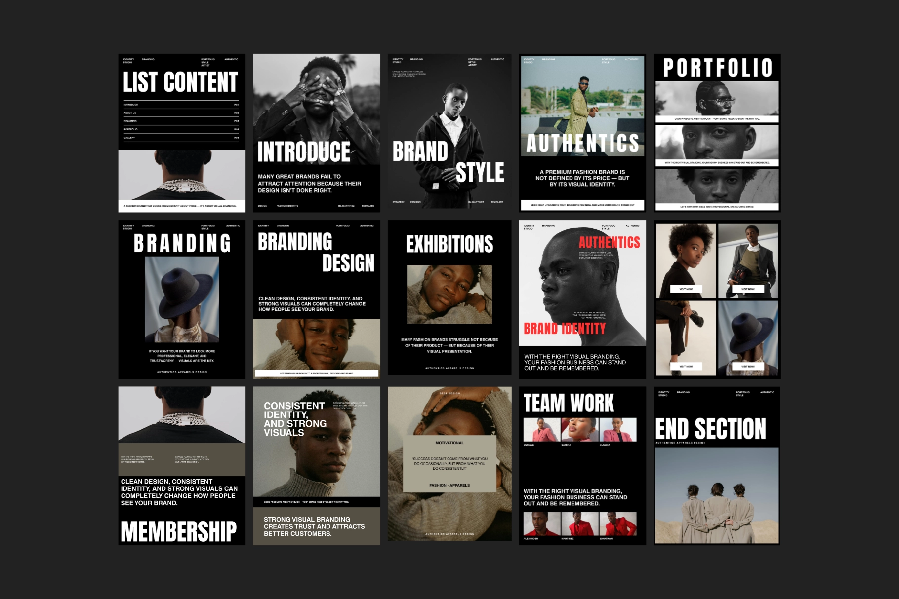 Brand Portfolio Instagram Post Affinity Templates