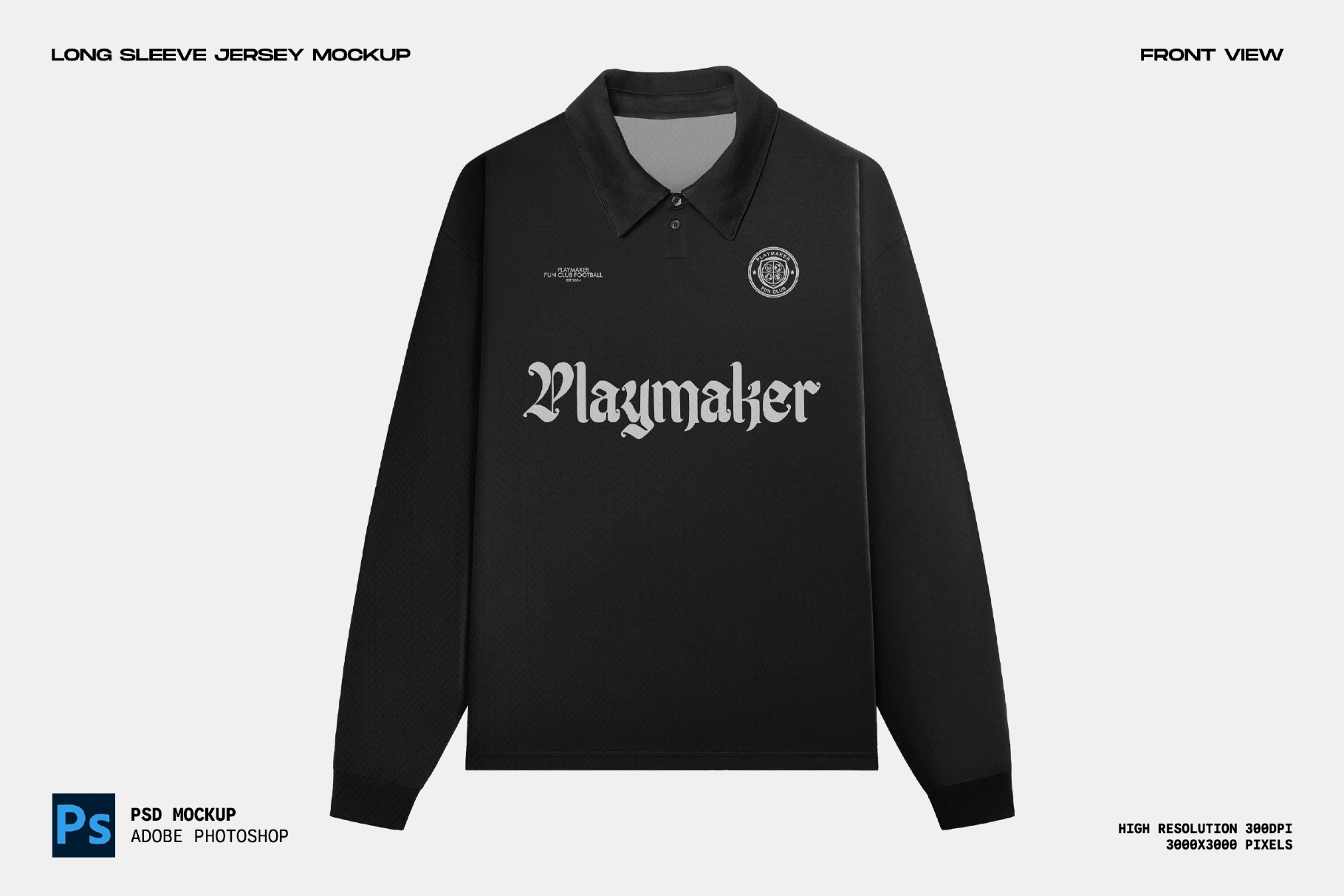 Long Sleeve Jersey Mockup - Front View