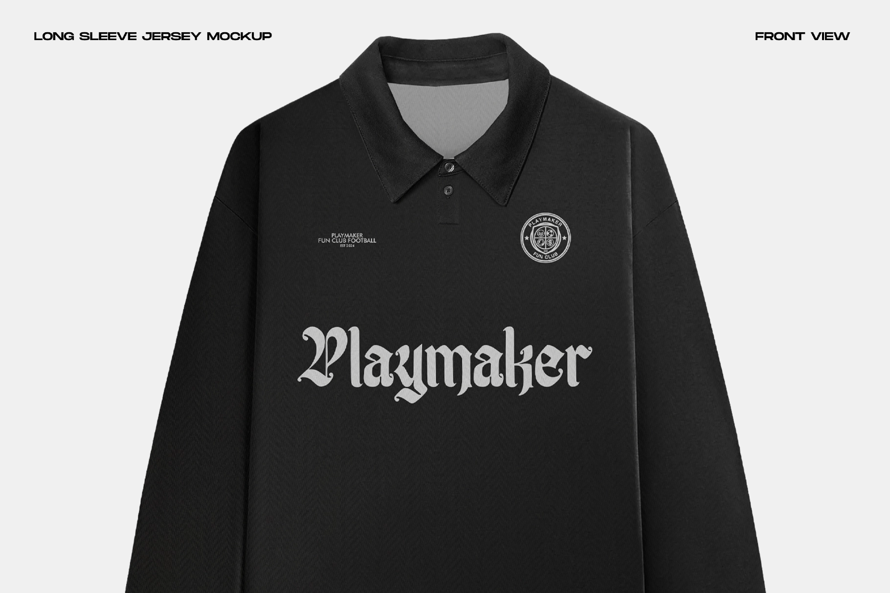 Long Sleeve Jersey Mockup - Front View