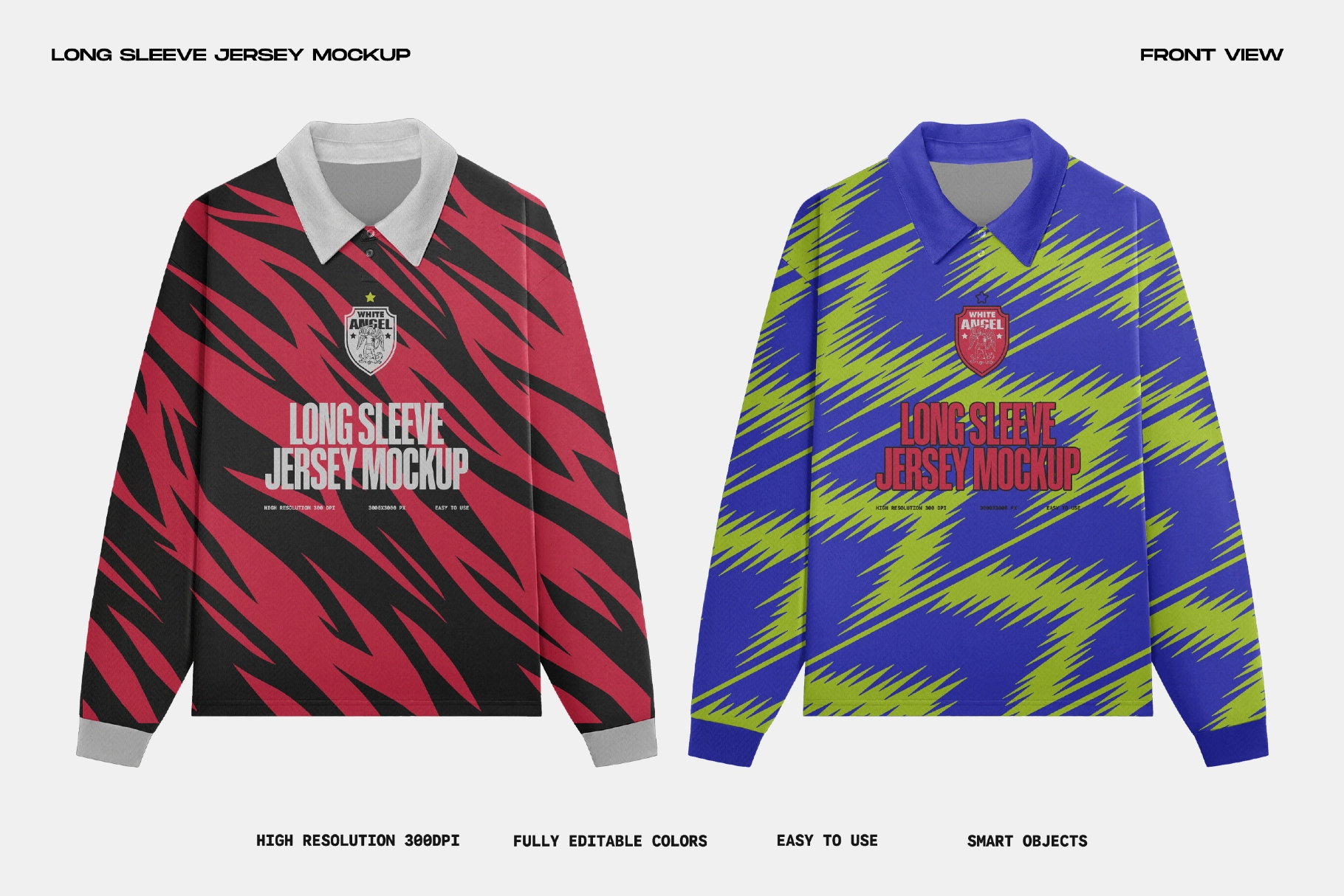 Long Sleeve Jersey Mockup - Front View