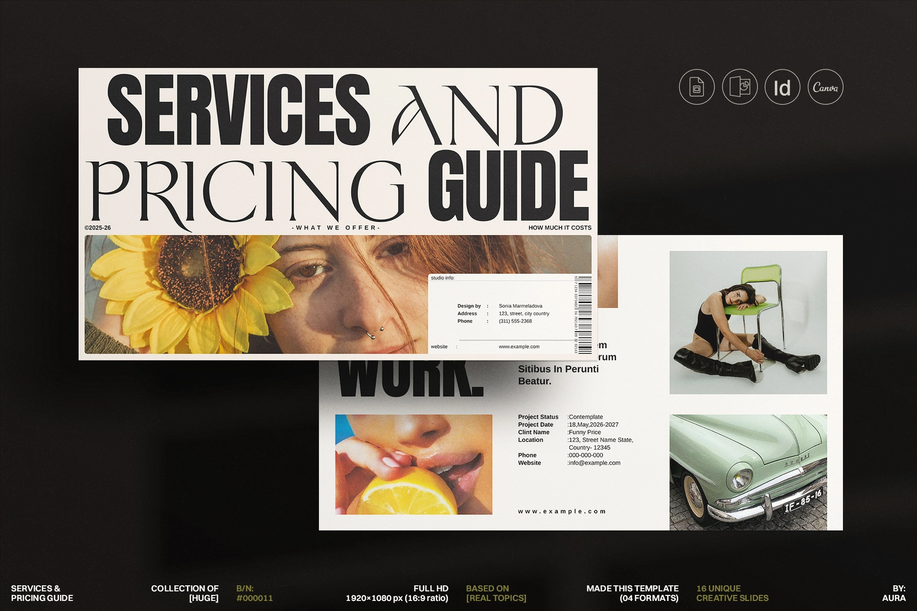 Services and Pricing Guide Presentation Template