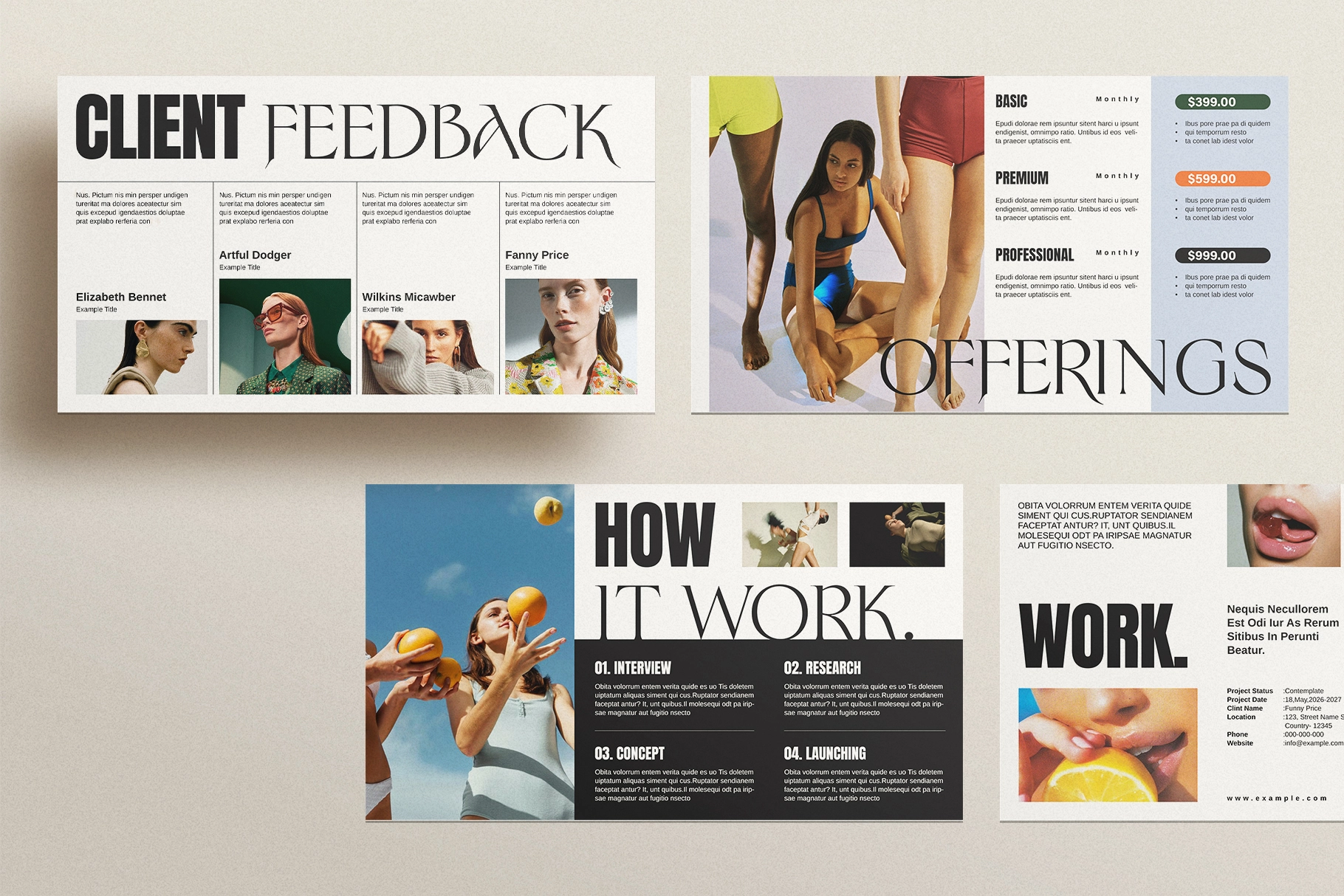 Services and Pricing Guide Presentation Template