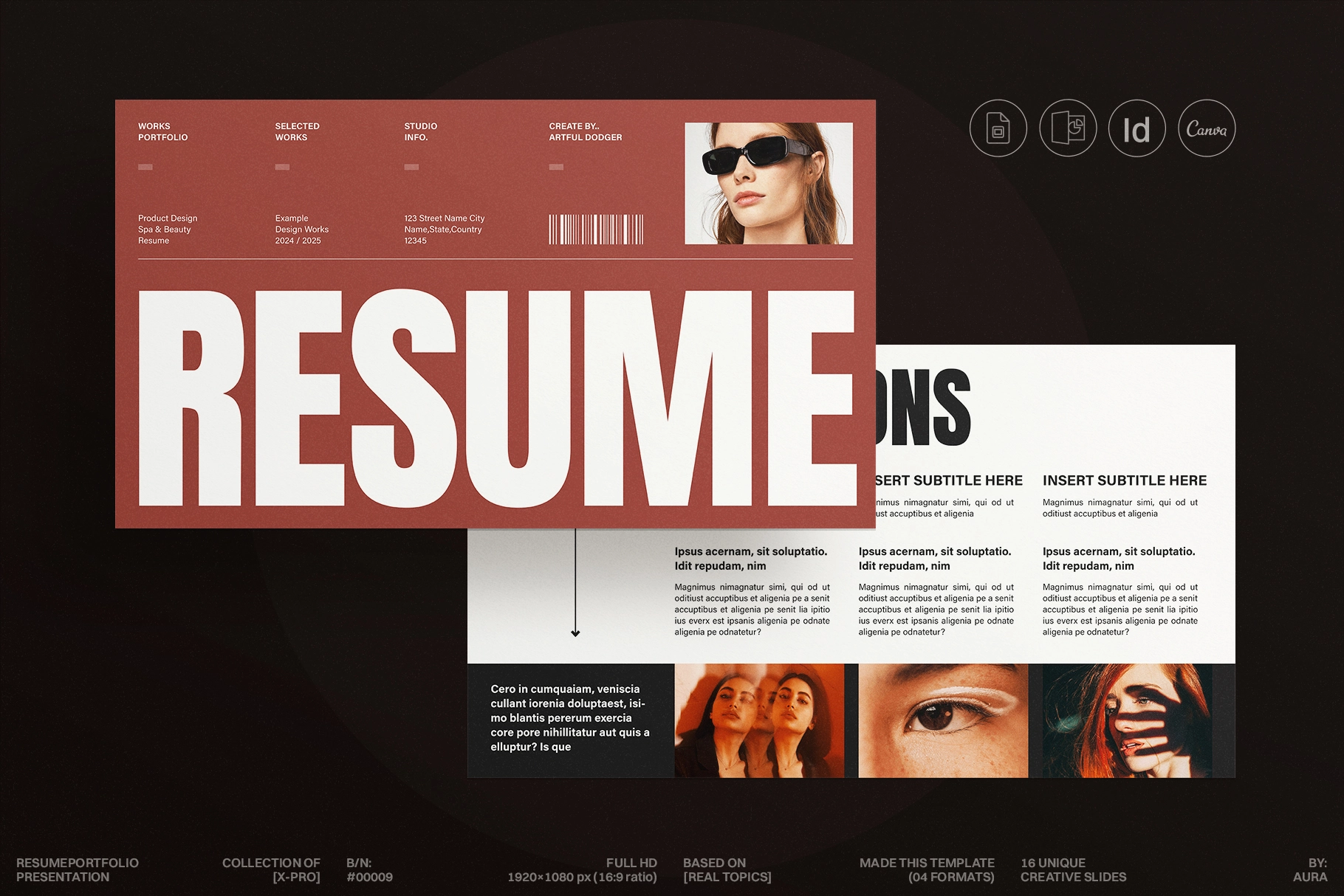Creative Resume Slides Template