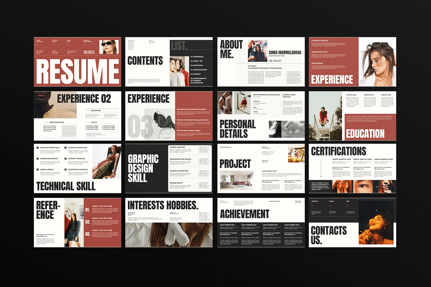 Creative Resume Slides Template