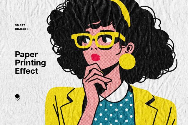 Paper Print Photo Effect