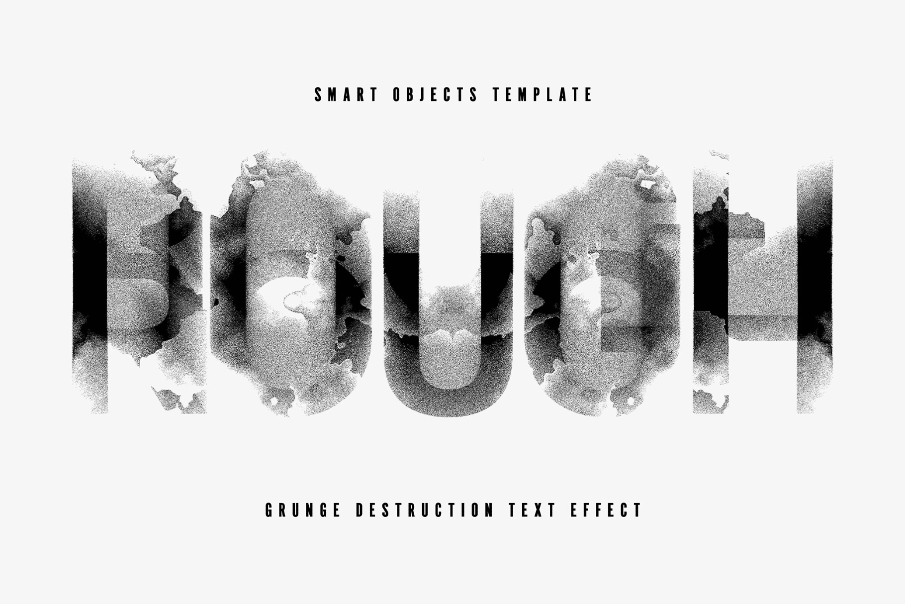 Grunge Destruction Text Effect