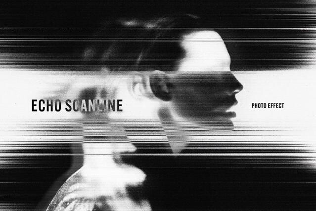 Echo Scanline Photo Effect