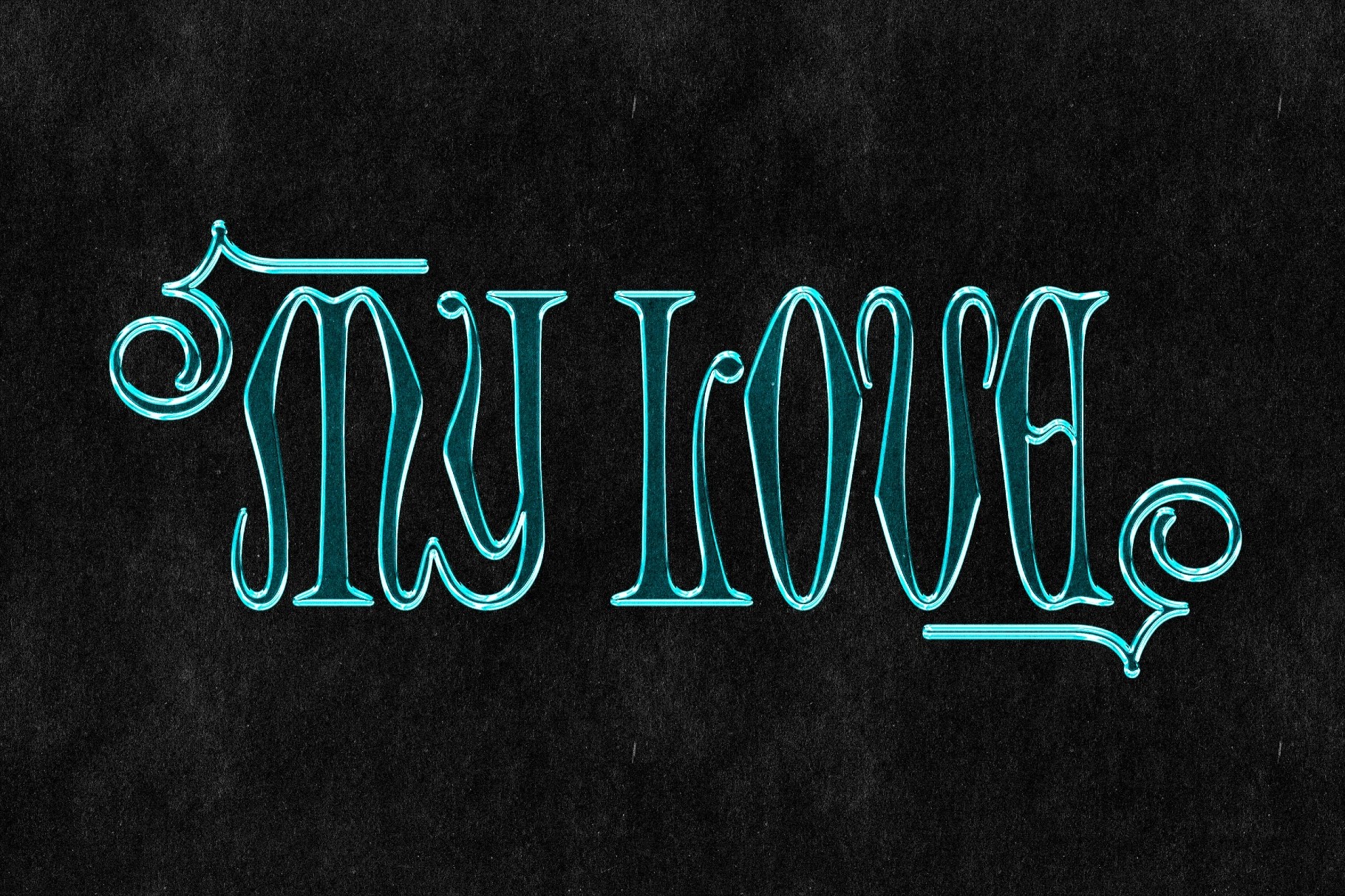 Glass Morphism Chrome Text Effect