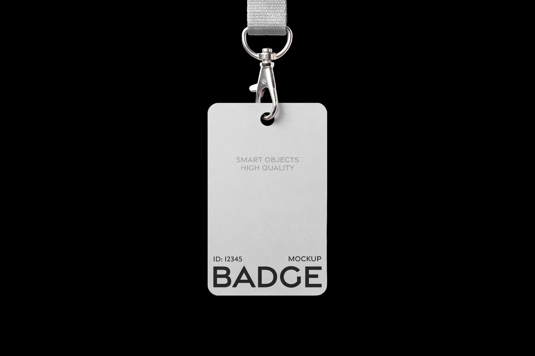 Hanging ID Badge Mockup with Lanyard