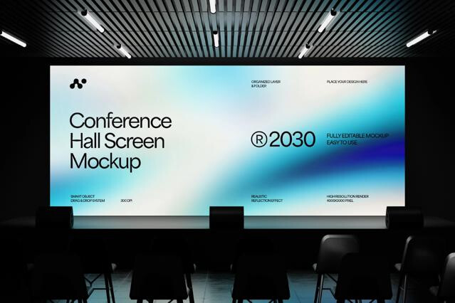 Conference Hall Screen Mockup