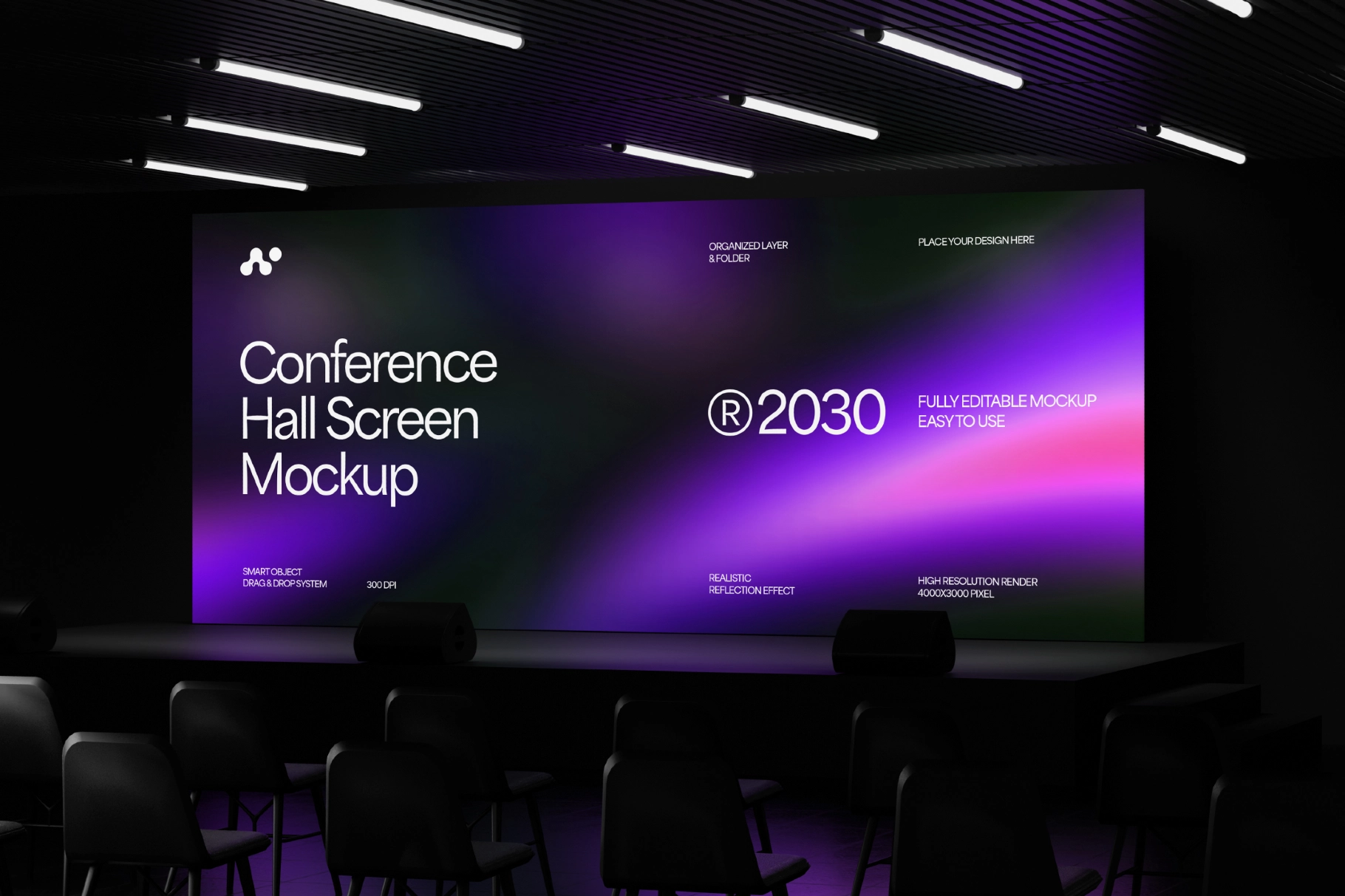 Conference Hall Screen Mockup