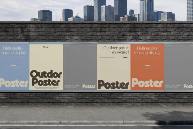 Street Advertising Poster Mockup