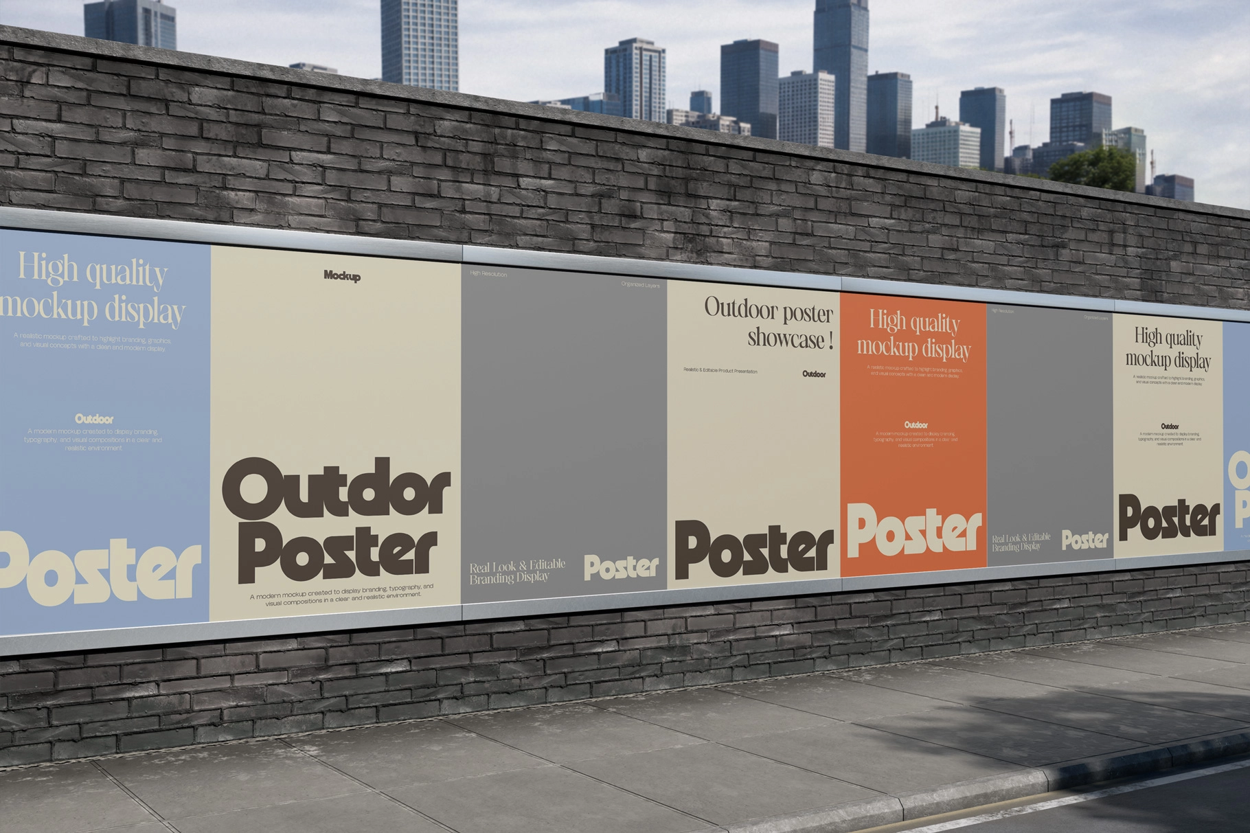 Street Advertising Poster Mockup