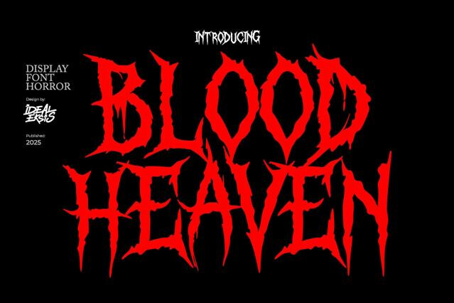 Blood Heaven – Horror Dripping Display Font