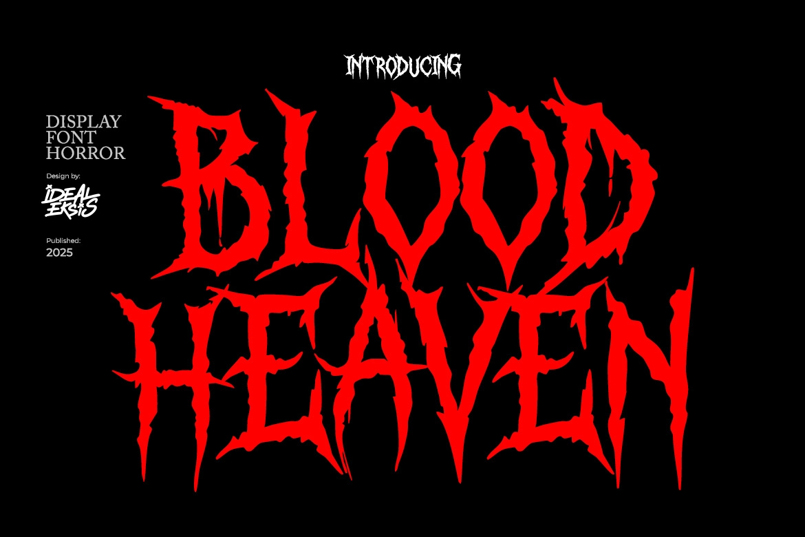 Blood Heaven – Horror Dripping Display Font
