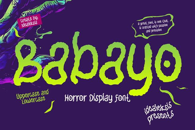 Babayo – Playful Horror Display Font